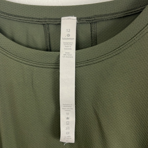 Lululemon Army Green Crop Top - Picture 4 of 7